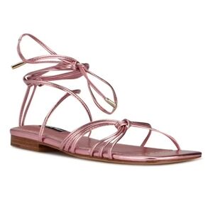 Women's MetallivPink Strappy Sandals